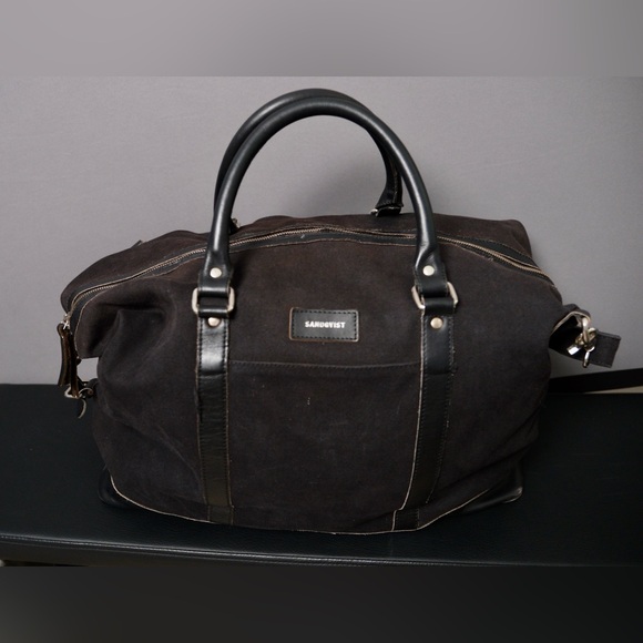 SANDQVIST weekender bag - canvas and leather - Picture 3 of 7